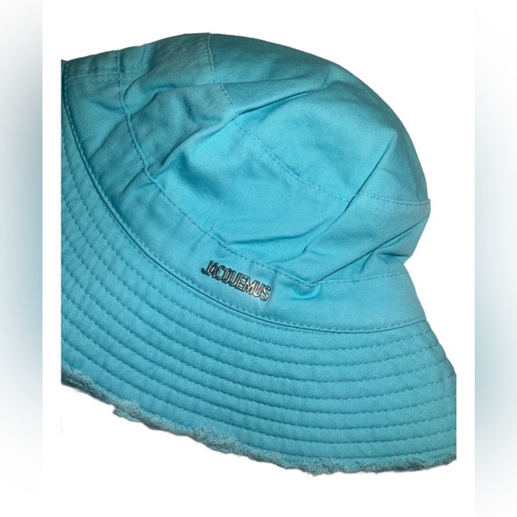 Jacquemus Accessories - Jacquemus Turquoise Blue Bucket Hat / Silver accents